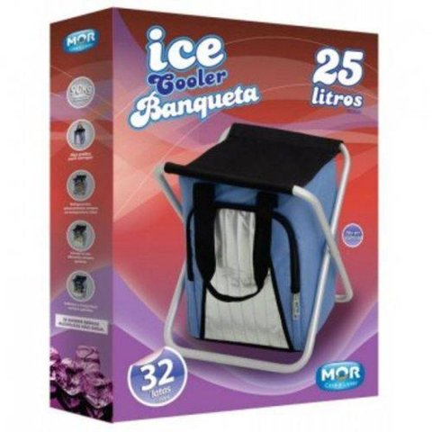 Bolsa Termica Ice Cooler Banqueta Mor Dobravel Capacidade 25 Litros