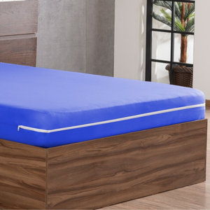 Capa de Colchão Casal Solteiro Box em Malha com Zíper Estilo e Praticidade:azul