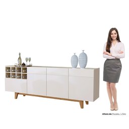 Buffet 3 Portas 1 Gaveta Philadelphia Mavaular Off White - 4