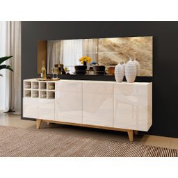 Buffet 3 Portas 1 Gaveta Philadelphia Mavaular Off White - 1