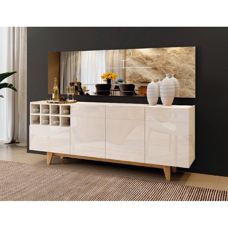 Buffet 3 Portas 1 Gaveta Philadelphia Mavaular Off White
