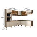 Ver imagem 3 de Cozinha Modulada Henn Connect 13 Peças (4aéreos+4balcões+1paneleiro+4complementos) S/pia C13p01