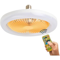 Ventilador de Teto Lâmpada Led 2 em 1 - Ilumine e Refresque Seu Espaço com Controle Remoto e Design - 2