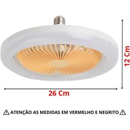 Ventilador de Teto Lâmpada Led 2 em 1 - Ilumine e Refresque Seu Espaço com Controle Remoto e Design - 9