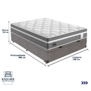 Ver imagem 3 de Cama Box Baú Cinza e Colchão Berlim Molas Ensacadas Casal Probel