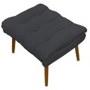 Ver imagem 3 de Kit 2 Puff Decorativo para Sala Quarto Penteadeira Sufler Linho Pés Palito