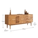 Ver mais imagens de Buffet Madeira 170cm Atemporal 3 Gavetas Espaço Amplo Freijó Tecca Idimex