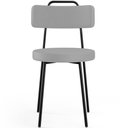 Ver imagem 6 de Kit 06 Cadeiras Decorativas Estofada Para Sala De Jantar Barcelona L02 Facto Cinza - Lyam Decor