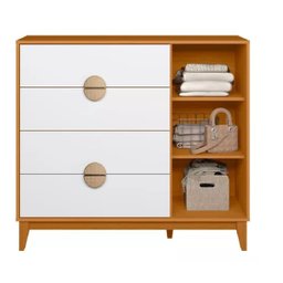 Conjunto de Quarto com Roupeiro e Cômoda Ipê - Moveis Leartam - 3