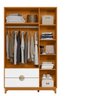 Conjunto de Quarto com Roupeiro e Cômoda Ipê - Moveis Leartam - 2