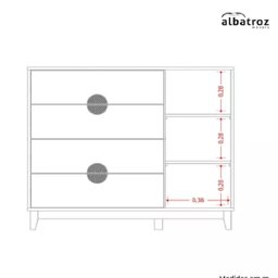 Conjunto de Quarto com Roupeiro e Cômoda Ipê - Moveis Leartam - 5