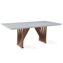 Ver imagem 1 de Mesa de Jantar Retangular de Madeira Magnum 180cm X 100cm Castanho