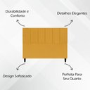 Ver imagem 3 de Cabeceira Estofada para Cama Box Queen 160 Cm Classic Suede Mostarda Suede