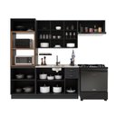 Ver imagem 3 de Armário de Cozinha Modulada Compacta Fidelitá Nara 100% MDF 4 Peças 270cm 12 Portas 2 Gavetas sem