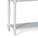 Ver imagem 3 de Bancada Aparador Mini Lavabo 1 Gaveta e Prateleira com Cuba Linz Móveis - Off White/imbuia Glazer