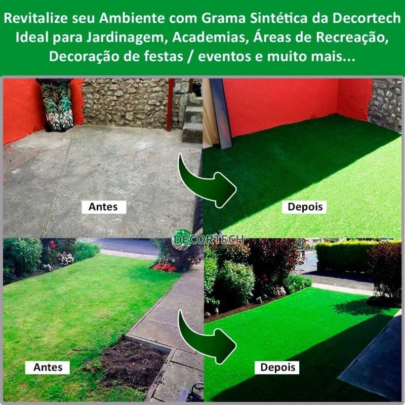 Medida 2,00 x 10,00m - Grama Sintética SoftGrass 12mm - Verde - 3