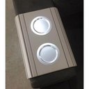 Ver imagem 2 de Esteira Decorativa Laqueada Apoio Sofá Copo Alumínio Nude