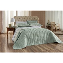 Cobre Leito Super King Jardine 3 Peças Verde - 1 Cobre Leito Super King Jardine 3 Peças Verde - 1