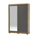 Ver imagem 3 de Guarda-Roupa Casal Cairo 2 Portas de Correr com Espelho 3 Gavetas 100% Mdf Flex Nature/Alasca - Pnr