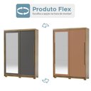 Ver imagem 5 de Guarda-Roupa Casal Cairo 2 Portas de Correr com Espelho 3 Gavetas 100% Mdf Flex Nature/Alasca - Pnr