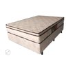 Cama(Box Casal+Colchão Mola) 138×188×26 Suede Marrom - 3