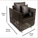 Ver imagem 5 de Jogo de Sofá e Poltronas Malibu com Mesa em Alumínio Argila