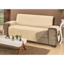 Ver imagem 4 de Protetor de Sofá Manu 3 Lugares Dupla Face Cáqui/Palha