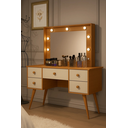 Ver imagem 2 de Penteadeira Camarim Anaisa Luz de Led e Espelho -novas Cores: Nature / Off White