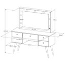 Ver imagem 3 de Penteadeira Camarim Anaisa Luz de Led e Espelho -novas Cores: Nature / Off White