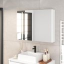 Ver imagem 2 de Armário Espelheira para Banheiro 80x61,5cm Aurora com 2 Portas Branco Mdp Faema