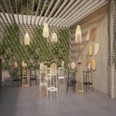 Ver imagem 2 de Kit com 2 Banquetas Positano em Polipropileno - Cor Nude
