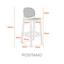 Ver imagem 3 de Kit com 2 Banquetas Positano em Polipropileno - Cor Nude
