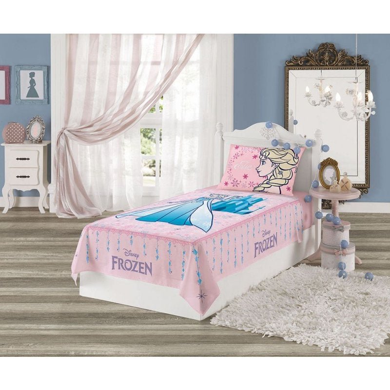 Jogo de Cama Infantil Menina Estampado Balão 3 Peças Tecido