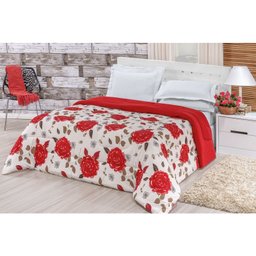 Edredom Casal Queen Quality Malha Algodão Fio 30/1 Vermelho - 1 Edredom Casal Queen Quality Malha Algodão Fio 30/1 Vermelho - 1