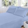 Jogo de Cama Solteiro 150 Fios Azul 6547 3 Peças Santista - 1