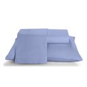 Ver imagem 2 de Jogo de Cama Solteiro 150 Fios Azul 6547 3 Peças Santista