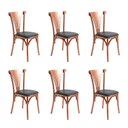 Ver imagem 1 de Kit 6 Cadeiras Paris Luxo Sala de Jantar Área Gourmet Estrutura Aço Cobre Design Premium - Cobre/Pre