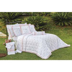 Kit Rivieri Casal Queen 5 Peças Bordado 600 Fios