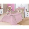 Cobre Leito Maji Solteiro 4 Peças Rosê Colcha - 1