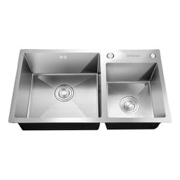Cuba Gourmet Cozinha Pia Dupla Prata Luxo Aço Inox Brinovar - 4