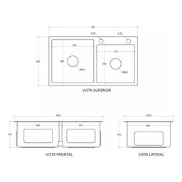 Cuba Gourmet Cozinha Pia Dupla Prata Luxo Aço Inox Brinovar - 9