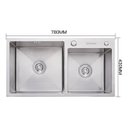 Ver mais imagens de Cuba Gourmet Cozinha Pia Dupla Prata Luxo Aço Inox Brinovar