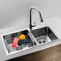 Cuba Gourmet Cozinha Pia Dupla Prata Luxo Aço Inox Brinovar - 3