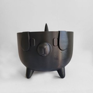 Cachepot Cachorro Preto - Pote 6 Cuia 13