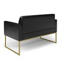 Ver imagem 5 de Sofá Namoradeira Base Industrial Dourado Marisa Corano Preto D03 - D'Rossi
