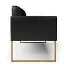 Ver imagem 4 de Sofá Namoradeira Base Industrial Dourado Marisa Corano Preto D03 - D'Rossi
