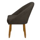 Ver imagem 4 de Kit 2 Banqueta Poltrona Lua Bouclê Ideal para Sala Penteadeira ou Salão:marrom
