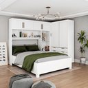 Ver imagem 1 de Guarda Roupa Modulado Sevilha com Cama Casal Carioca Móveis Branco