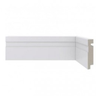 Rodapé Poliestireno - Barra 2,40m X 7cm - Frisado Branco 456 Santa Luzia - 1
