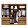 Guarda Roupa Casal 100% MDF 6 Portas 8 Gavetas - Robust -Cumaru/Fendi - Móveis Novo Horizonte - 3